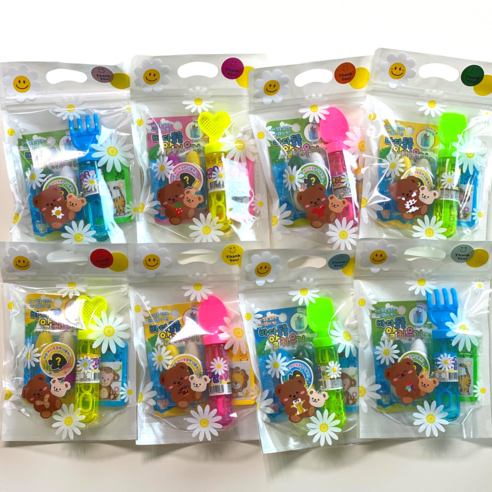 미리내상점 어린이집 유치원 답례품 구디백 단체 선물 은행놀이 비눗방울 색연필, B(바다생물+비눗방울+퍼즐), 8세트, 혼합색상