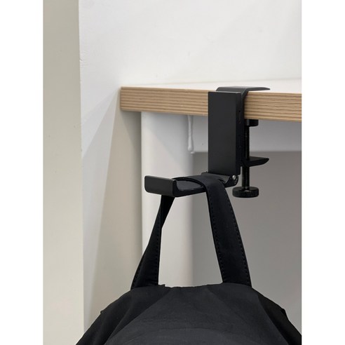 이투모어 가방걸이 휴대용 무타공 책상가방걸이, 1개, 단일(블랙)
