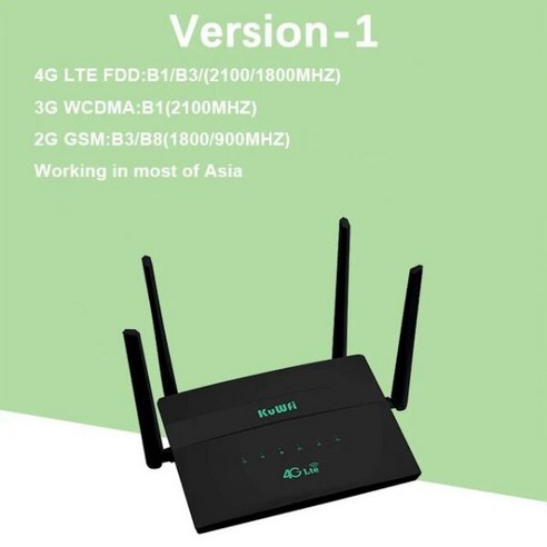 원룸공유기 유무선공유기 에그와이파이 KuWFi 4G LTE 라우터 750Mbps 무선 Wifi 듀얼 밴드 홈 핫스팟 인터, 01 Black-1