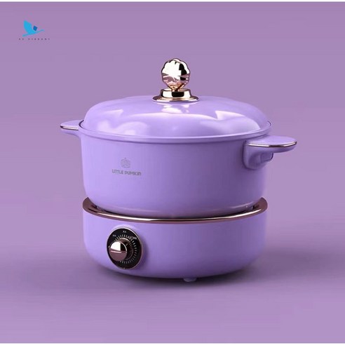 BX VIBRANT 전기 포트 작은 호박 냄비 다기능 특별한 냄비 전기 냄비 올인원 전기밥솥 + 증기선 청소하기 쉬운 2단 전력 변환, 전기포트