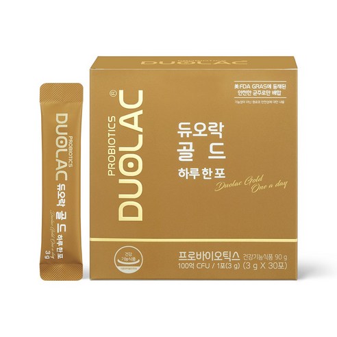 장 건강의 황금빛 열쇠, 듀오락 골드 하루 한 포 유산균 프로바이오틱스 듀오락유산균