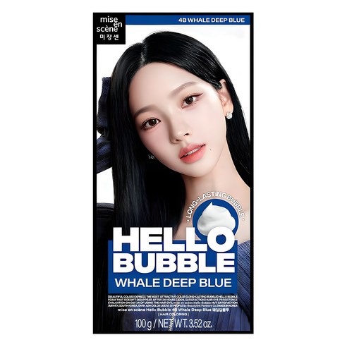 미쟝센 뉴 헬로버블 염모제, 웨일딥블루, 1개