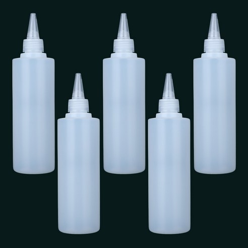 제로리빙 대용량 말랑한 소분용기 뾰족캡 공병, 300ml 5개, 5개