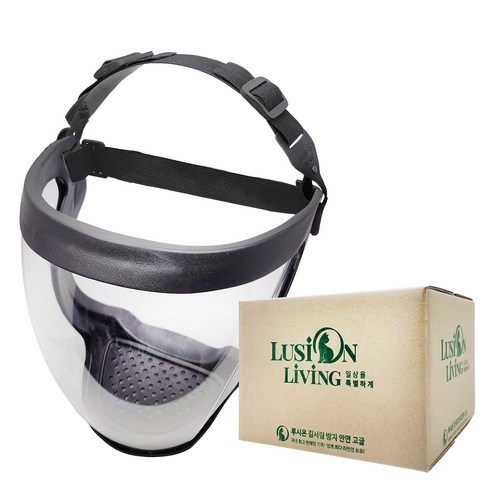 [루시온리빙] 2방향 논슬립 밴드 김서림방지 안면고글, 2방향 논슬립밴드 투명렌즈 [블랙], 2개