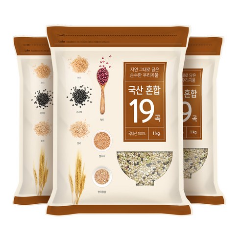 현대농산 국산 혼합 19곡 5kg (1kgx5봉), 1kg, 5개