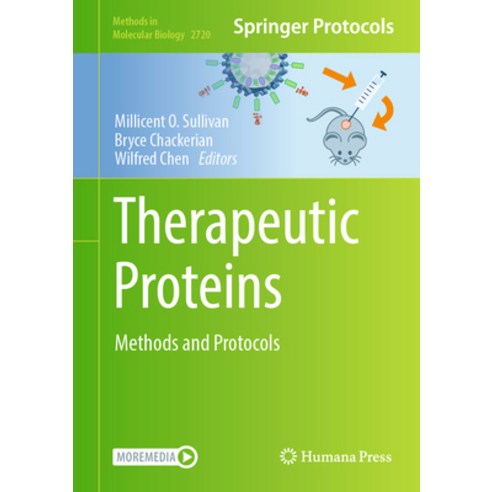 (영문도서) Therapeutic Proteins: Methods and Protocols Hardcover, Humana, English, 9781071634684