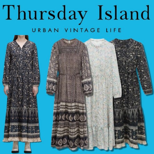 [국내매장 정품] 써스데이아일랜드 원피스 임부복 태교여행 휴양지 리조트룩 임산부 체형커버 하와이안 루즈핏 플라워 ops