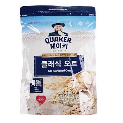 퀘이커 클래식 오트 750g x 2개입 코스트코 아침 식사대용 오트밀 1.5kg 대용량, 1개