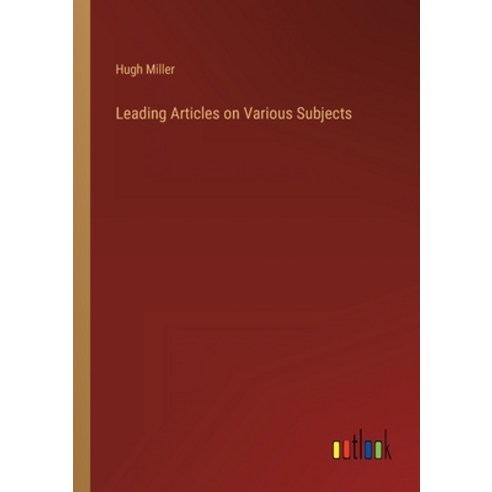 (영문도서) Leading Articles on Various Subjects Paperback, Outlook Verlag, English, 9783368139407