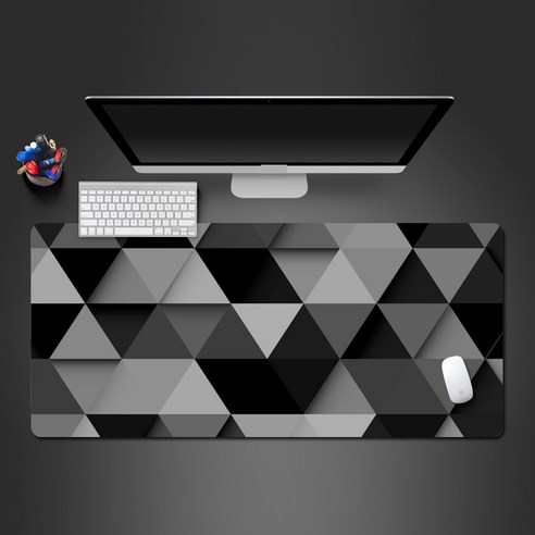 [SW] 크리에이티브 프리즘 개성 마우스 패드 고급 잠금가능 세탁 가능한 고무 마우스 패드 게이머 빅 플레이 패드 고품질 매트, 900x400x2