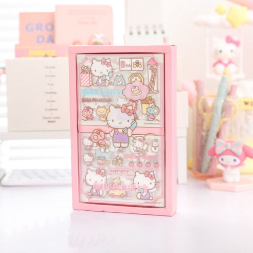 Sanrio 귀여운 투명 방수 스티커 50장, 헬로키티, 1개