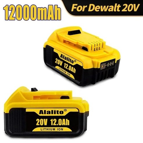 디월트배터리 호환 Dewalt DCB200 용 리튬 이온 배터리 DCB609 DCB547XJ DCB182 DCB204 전동 공구 60V MAX 12000mah, 3)회색 그레이