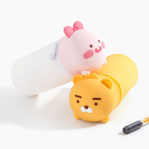 카카오프렌즈 실리콘 필통/639291/실리콘필통케이스, 라이언