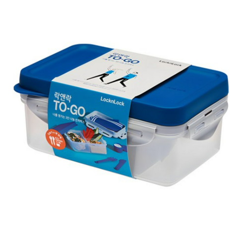 락앤락 투고 3칸 나눔 런치박스 1L HPL817L, BLUE, 1개