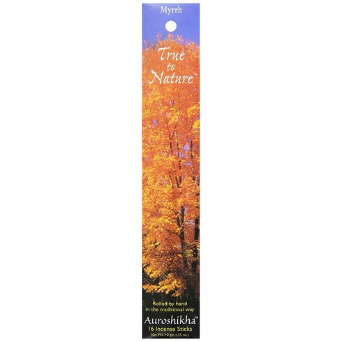 Auroshikha 트루 투 네이쳐 인센스 10g 16개입, Myrrh