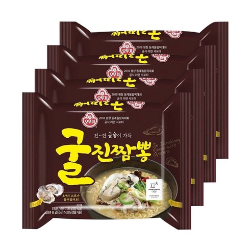 오뚜기 굴진짬뽕 130g 4입, 4개