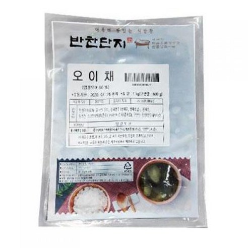 오이지슬라이스 단지 1KG, 1개, 단품