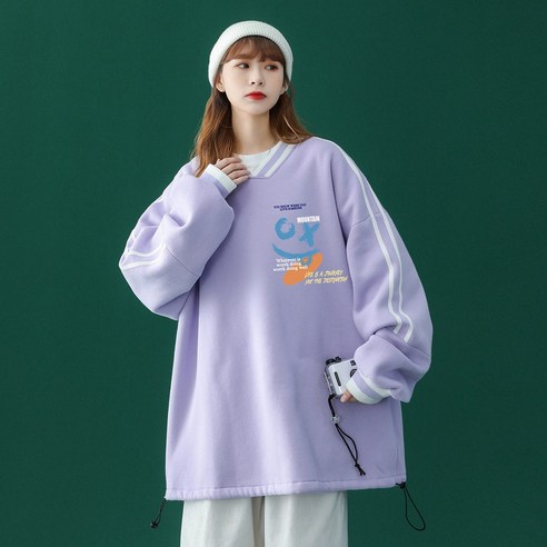 YY 여성용 V 넥 스웨터 새로운 가을 한국 스타일 느슨한 트렌디 후드 코트 봄과 가을 세련된 홍콩 스타일 의류