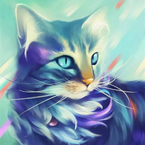 diy 그림 5D 다이아몬드 클래식 망라천하고양이 십자수, 1 건, Ry109 30x30
