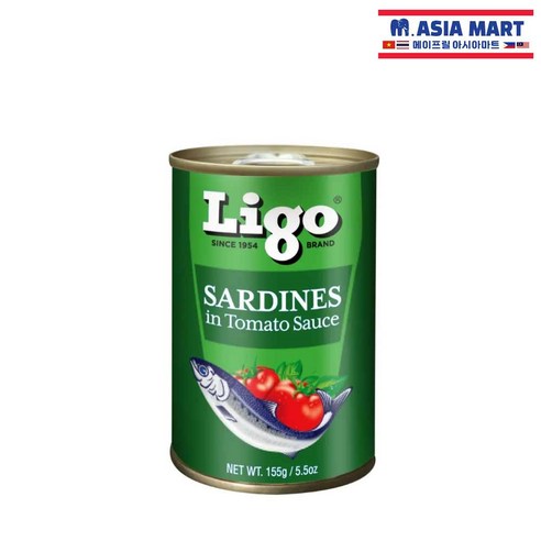 필리핀 리고 Ligo 정어리 토마토 소스 통조림 캔 155g 음식 요리 재료 식자재 / SARDINES in Tomato Sauce, 1개