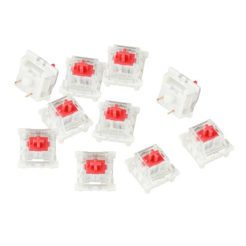 3Pin 기계식 키보드 스위치 MX 스위치 키보드 초보자용 기계식 스위치, 싱글 15x15x17mm, ABS 플라스틱, 빨간색