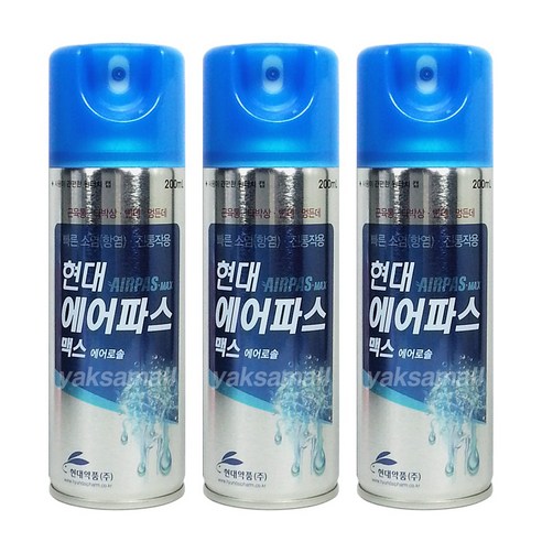 현대약품 뿌리는파스 에어파스 맥스 200ml 3개, 1개