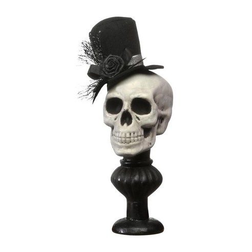 TeeFly 할로윈 공포 머리 뼈 장식 소름 끼치는 수지 의식 동상 유령의 집 파티 공급친애하는 모자, 친애하는 모자