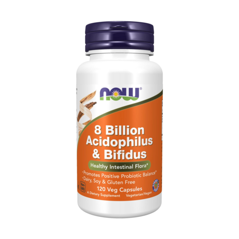 나우푸드 80억 아시도필러스 & 비피더스 유산균 베지 캡슐 글루텐 프리, 120정, 1개