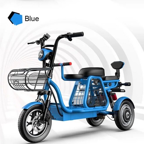 전기 자전거 리튬 배터리 부모 자녀 전자 자전거 3 바퀴 12 인치 48V 400W, [04] 20ah battery, 04 blue, 04 20ah battery 레이윙전기자전거