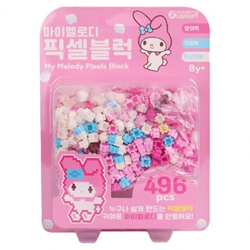 산리오 마이멜로디 픽셀블럭 469pcs 디폼 나노 블럭 0, 단품, 1