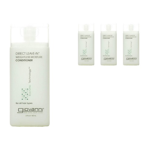 지오바니 다이렉트 리브-인 무게감 없는 모이스처 컨디셔너, 60ml, 4개