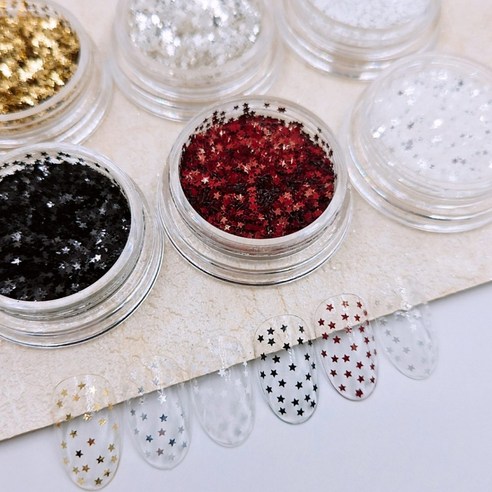 손끝에 쏟아지는 은하수, 미니미 별 글리터로 완성하는 꿈결 같은 네일 아트 별네일재료