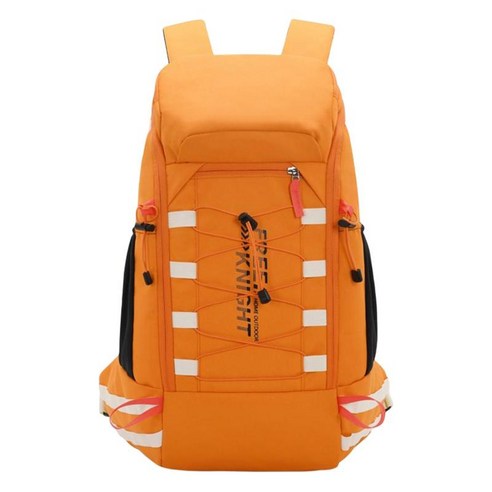 40L 방수 경량 하이킹 배낭 야외 스포츠 여행 배낭 등반 캠핑 투어링, 59X25X16cm, 폴리에스터, 주황색