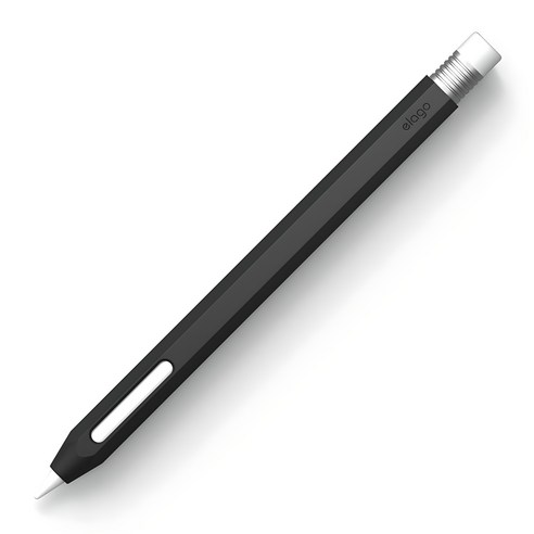 엘라고 애플펜슬 2세대 프로 실리콘 케이스, 블랙 + 실버, 1개