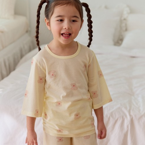 땀 많은 우리 아이, 꿀잠 책임질 ‘아이숲 강아지 모달 메쉬 실내복’ 솔직 후기! 아기7부내복