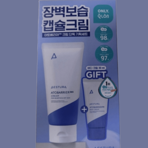 에스트라 크림 장벽 촉촉 수분 아토베리어 365 캡슐크림, 80ml + 증정, 1개