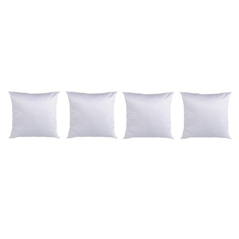 4x 일반 흰색 승화 인쇄 베개 케이스 홈 소파 사무실 베개 커버, 하얀, 벨벳
