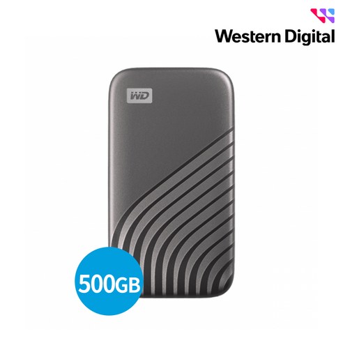 WD My Passport SSD, Gray, 500GB, WDBAGF5000AGY-WESN