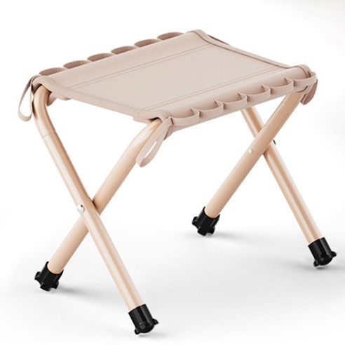 간이 폴딩 캠핑 휴대용 체어 낚시 의자 휴대용 접이식 미니 의자, 카키색, 1개
