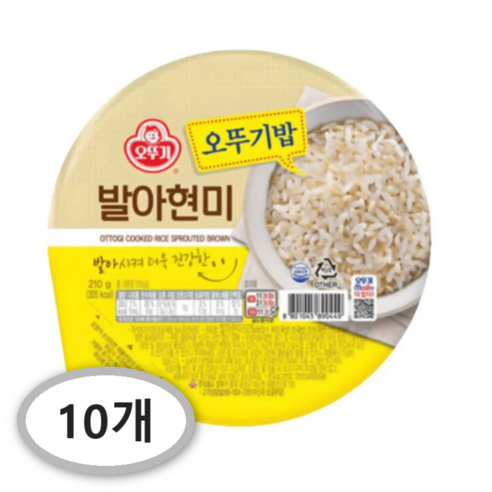오뚜기 발아현미밥, 210g, 210g, 10개