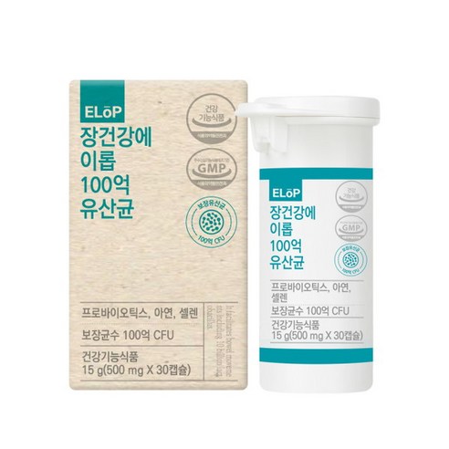 [이롭] 장건강에 100억 유산균 30캡슐 x 1병 프로바이오틱스, 상세 설명 참조, 1개