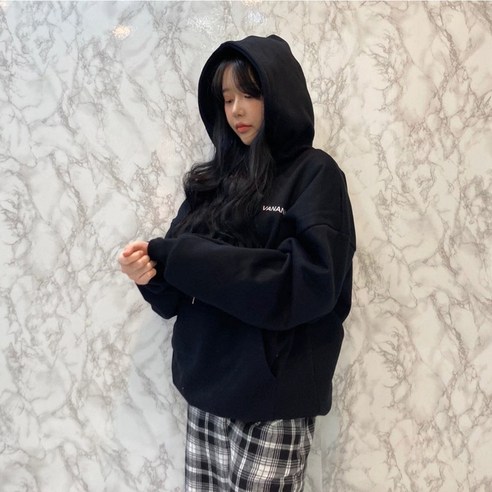 VANANA2 브랜드 기모 오버핏 후드티