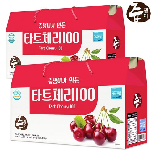 즙쟁이 즙쟁이 타트체리즙 2박스 60포(null), 2.1L