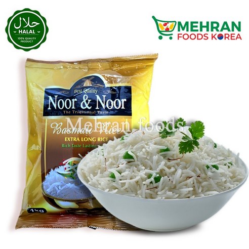 NOOR Extra Long Basmati Rice 1kg / 엑스트라 롱 바스마티 쌀, 1개