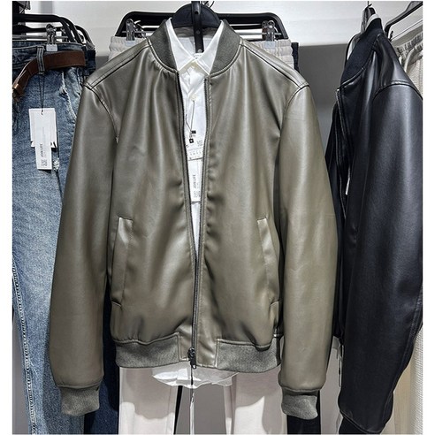 ZARA 남성 페이크 레더 봄버 재킷 3918/420