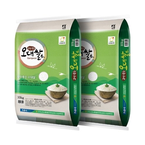 홍천철원 23년산 고성농협 오대쌀 10kg+10kg 박스포장