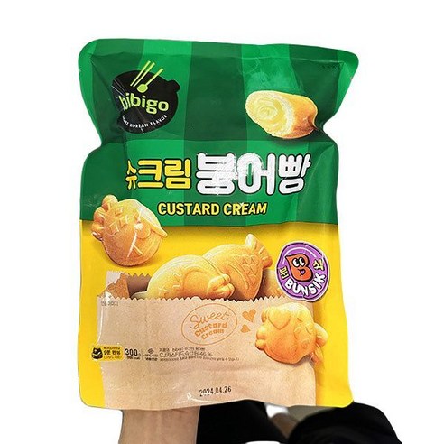 CJ제일제당 CJ 비비고 슈크림 붕어빵 300g x 1개 아이스박스포장, 2개