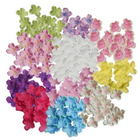 3-15pack 500pcs 인공 장미 꽃 꽃잎 DIY 머리 활 드레스 공예, 혼합 색상, 설명한대로