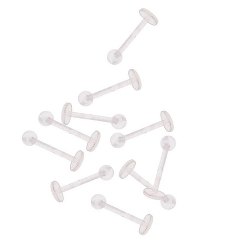 대량 10pcs 18g 투명 아크릴 립 labret 바 링 피어싱 쥬얼리 유용한