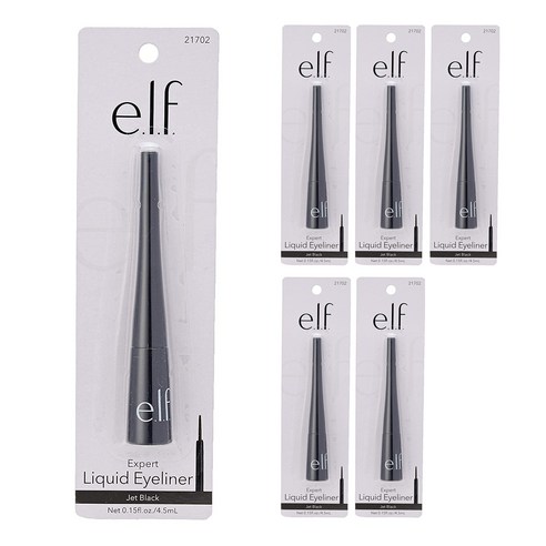 elf 엑스퍼트 리퀴드 아이라이너 4.5 g, Jet Black, 6개